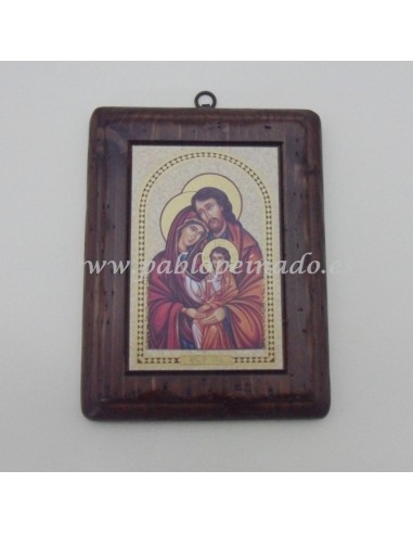 Icono madera con lámina Sagrada Familia.

Dimensiones:

22 x 17.5 cm