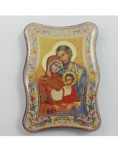 Iman icono Sagrada Familia,
Medida: 4.50 cm de alto x 3.50 cm de ancho