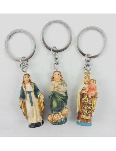Llavero imagen religiosa, 10 cm.

Disponible en varios modelos:

- Virgen Milagrosa
- Virgen del Carmen
- Virgen Inmacula