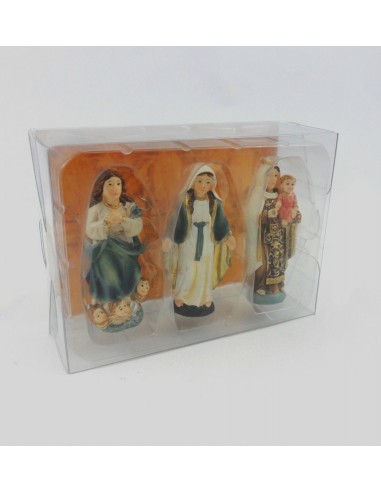 Juego tres imanes Virgenes, 60 cm resina. Son los siguientes modelos:

-Virgen del Carmen
-Virgen Milagrosa
-Virgen Inmacul