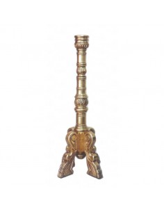 Portacirio
Medida: 125 cm
Material: madera y decorado en pan de oro