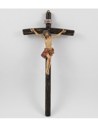 Crucifijo resina 

Dimensiones

Cristo 17 cm
Cruz  37 cm