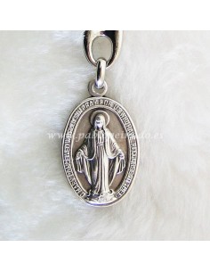 Llavero metal con imagen de Virgen Milagrosa.

Medidas:
              
Largo total: 9 cm.
Largo medalla: 3,5 cm.
Ancho me