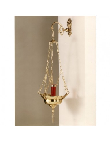 Lámpara Santísimo lisa 30 cm Ø, disponible en bronce su color dorado.

Brazo y vaso no incluido en el precio.