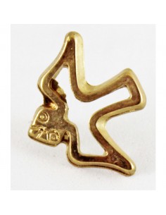 Pin Paloma dorada, 2 cm