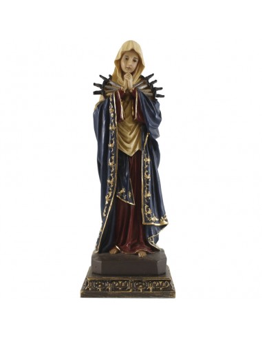 Imagen Nuestra Señora de los Dolores en marmolina.
Dimensiones: 23 x 10 cm