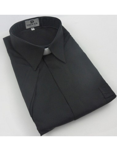 Camisa de sacerdote Cleryman de manga corta mixto algodón. Disponible en diferentes tallas y colores.