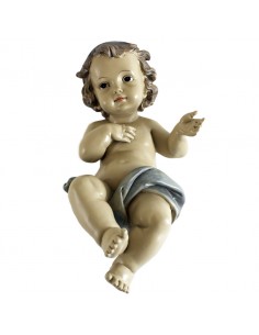 Niño Jesús de resina 
Medida: 21,5 cm x 11 cm 