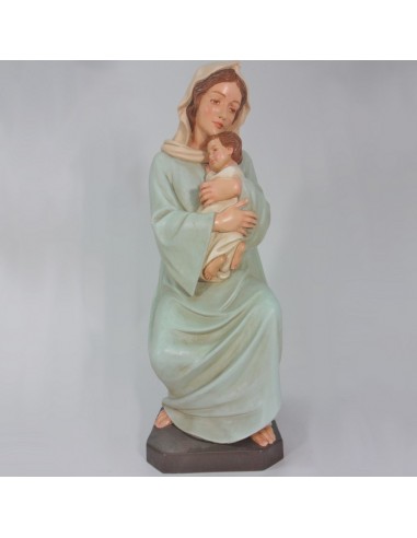 Virgen Malena, madera, policromada lisa, 60 cm