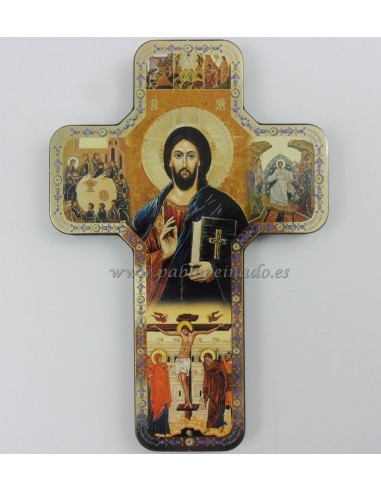 Icono cruz para colgar
Diferentes modelos: Pantocrator, Virgen  con niño, Sagrada familia, Crucificado, Comunión y Confirmació