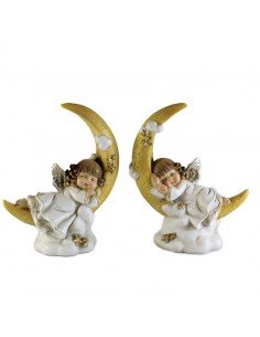 Angel con alas plata en luna
Medida: 15 cm 
2 modelos diferentes, PRECIO DE LA UNIDAD