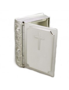 Caja con forma de libro con cruz 
