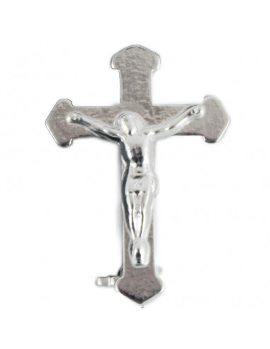 Pin de crucifijo de plata 2 cm 