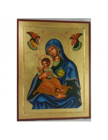 Cuadro de madera con Virgen Misericordiosa corfu pintado a mano.
Dimensiones: 40x30 cm