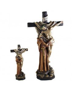 Cristo con San Francisco.
Realizado en resina. Disponible en varias medidas.
15 cm de alto
30 cm de alto
Cruz con el descen