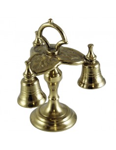 Carrillón de 3 campanas en diferentes acabados.

Dimensiones del carrillón: 16 x 10 cm.
Dimensiones de campana: 4,5 cm de di