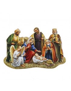 Iman y cuadrito de nacimiento con reyes y angel 
Medida: 7 cm de ancho x 5 cm de alto 
