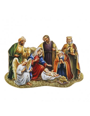 Iman y cuadrito de nacimiento con reyes y angel 
Medida: 7 cm de ancho x 5 cm de alto 
