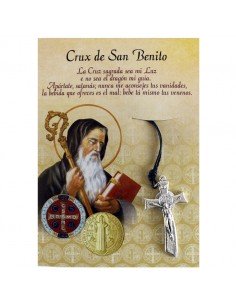 Colgante cruz de San Benito en cartoncillo
Medida: 4 cm 