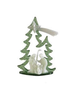 Arbol de navidad con Sagrada Familia fluorescente
Medida: 8 cm 