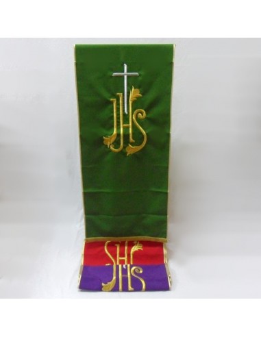 Paño de ambón con bordado JHS

Disponible en los cuatro colores litúrgicos.