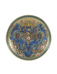 Patena de ceramica IHS estilo bizantino  