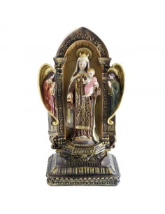 Virgen del Carmen en hornacina incrustada en 1 pieza 