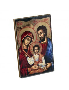 Cuadrito de madera con la imagen de la Sagrada Familia