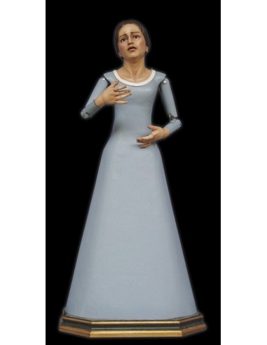 Virgen para vestir talla de madera policromada con brazos artículados.

Disponible en 60 y 80 cm.