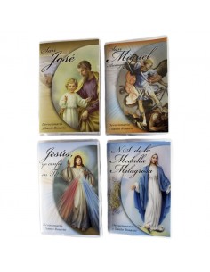 Librito con 6 páginas.
Contenido: Cómo rezar el Rosario, misterios del Rosario.

Disponible: Azul/Milagrosa, Rojo/Jesús de l