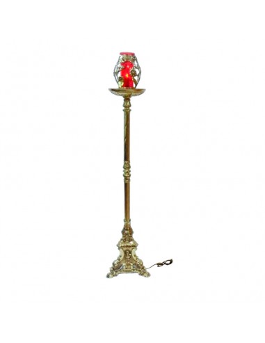 Portalampara del Santísimo bronce eléctrica diseñado para la lámpara del santísimo.
Incluye el vaso de lámpara del santisimo e