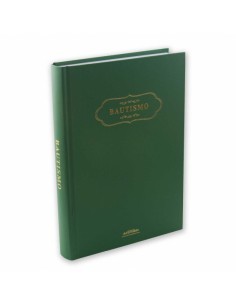 Libro registro para inscribir a los bautizados en su parroquia, encuadernación de lujo, 400 páginas más índice, papel de 120 gr
