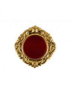 Relicario con anillo y decoracion barroca. 

Medidas: 3x3
portareliquia: 1,7 cm