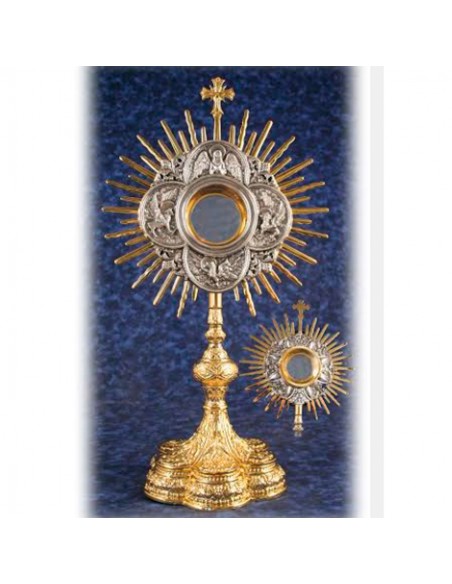 Custodia balo de oro, decoracion Evangelistas, 60 cm altura y 33 cm ancho.
