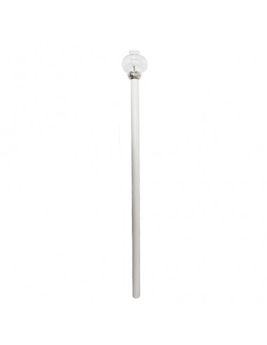 Simil vela metalico.
Se coloca en tubo de 90 cm de largo para usar en procesión.
Medida simil vela: 19 cm de alto x 5 cm de a