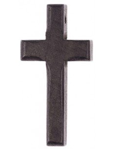 Cruz de madera oscura de 5cm.