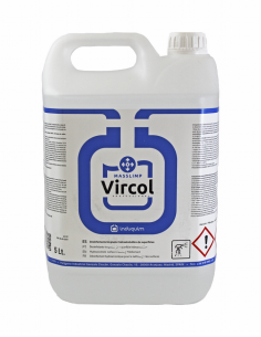 Limpiador desinfectante hidroalcohólico y viricuda. Su composición en base hidroalcohol lo hace especialmente apto para la limp