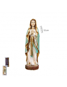 Virgen de Lourdes 12 cm, resina.