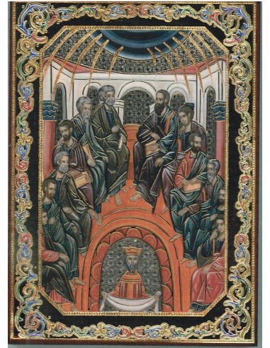 Icono con motivo decorativo Pentecontes. Dimensiones: 10 x 14 cm.
