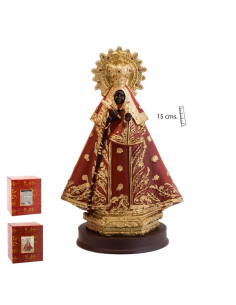 Virgen de Guadalupe de resina. Disponible en dos medidas: 15cm
