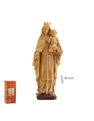 Virgen del Carmen estilo "madera clara".
20 cm 