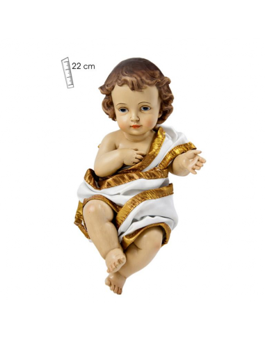 Niño Jesus con traje color crema
Medida: 12 cm, 15 cm y 22 cm 