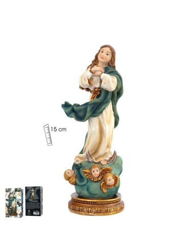 Virgen Inmaculada resina 15 cm.