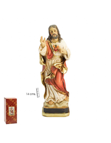 Sagrado corazon de Jesus.
Realizado en resina.
Distintas medidas disponibles:
14 x 5 cm
19 x 6 cm
30 x 10 cm
Viste togas 