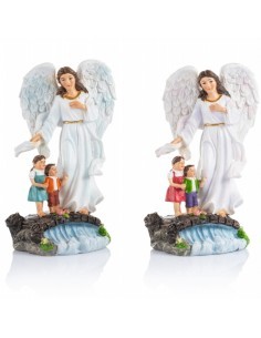 Esta imagen religiosa representa a un Ángel de la Guarda.
En esta figura podemos contemplar a un hermoso ángel con aspecto fem