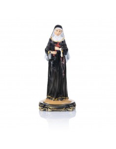 Esta imagen religiosa es una representación de Santa Rita de Casia (Margherita Lotti).
En la figura, podemos observar a Santa 