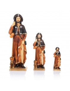 Imagen religiosa que representa a San Roque, patrón de los peregrinos.
En esta representación del santo, le encontramos con un