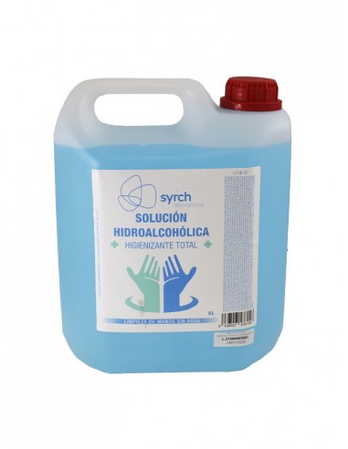 Higienizante de manos hidroalcoholico en garrafa de 5 litros.
De base alcohólica 70 %.