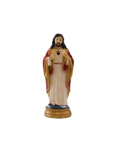 Sagrado Corazón de Jesús de resina de 13 cm. 