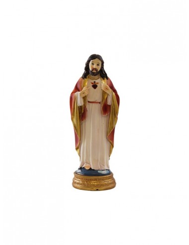 Sagrado Corazón de Jesús de resina de 13 cm. 
